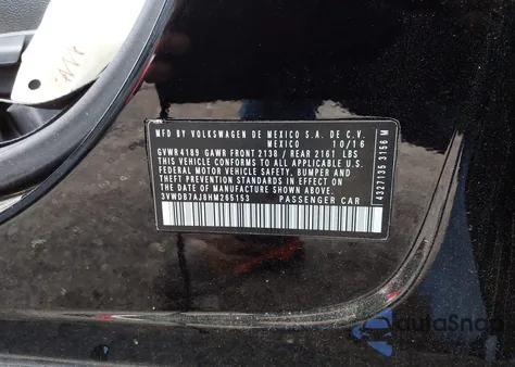 2017 Volkswagen Jetta 1.4T Se из США, поврежденный, VIN 3VWDB7AJ8HM265153